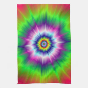 Explosive Tie-Dye Kitchen Towel