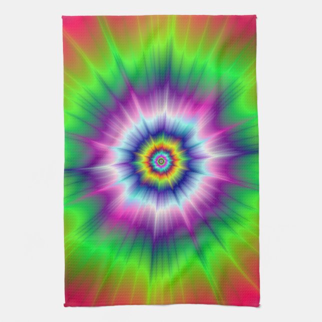 Explosive Tie-Dye Kitchen Towel (Vertical)
