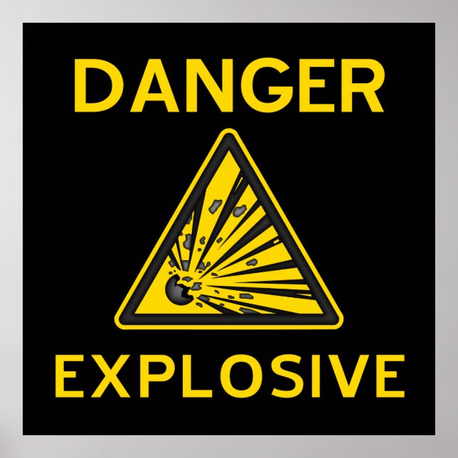 Explosive Warning Poster (Front)