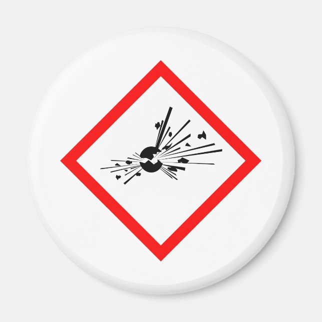 Explosive Warning Sign Magnet (Front)