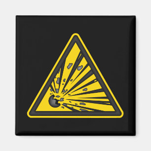 Explosive Warning Sign Magnet