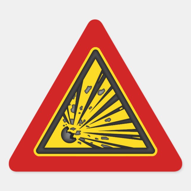 Explosive Warning Sticker (Front)