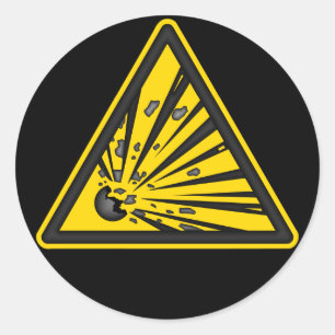Explosive Warning Sticker