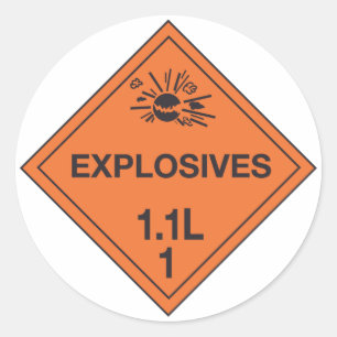 Explosives Sign Stickers