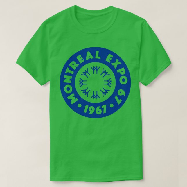 Expo 67 Montreal Worlds Fair Circle Blue T-Shirt (Design Front)