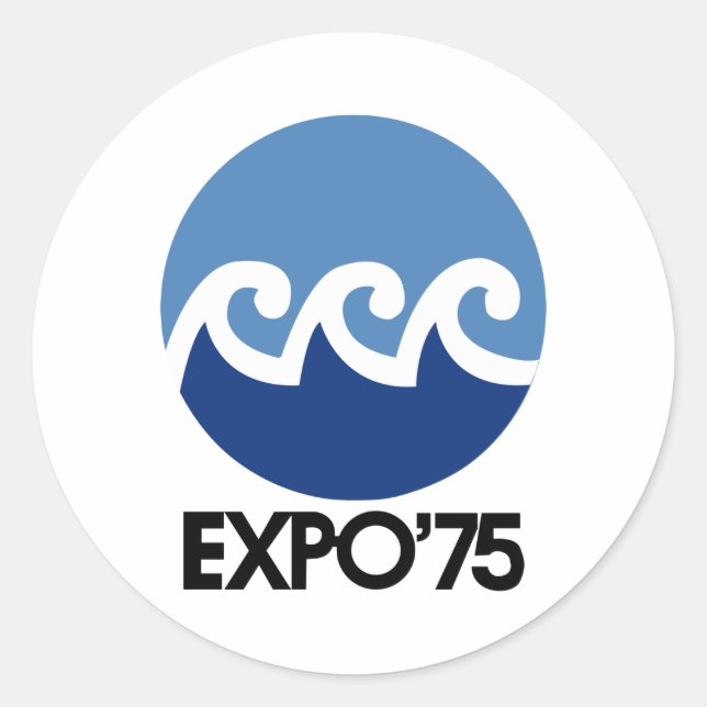 Expo 75 Design Okinawa Classic Round Sticker (Front)