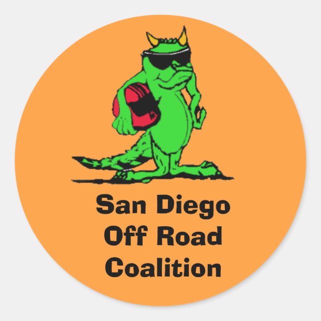 expo_liz, San Diego Off Road Coalition Classic Round Sticker (Front)