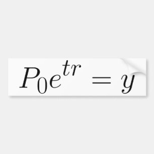 Exponential law bumper sticker