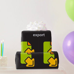 Export Icon Wrapping Paper