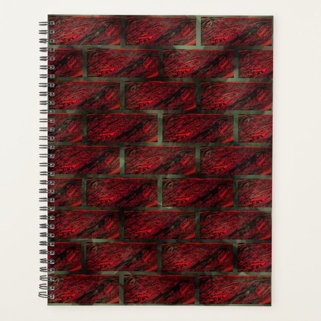 Exposed brick wall or tiles simulating it, dirty? planner (Front)