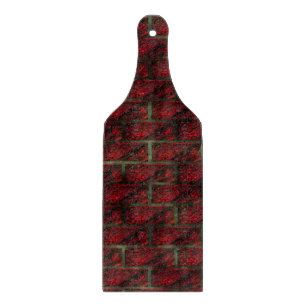 Exposed brick wall or tiles simulating it - fake cutting board