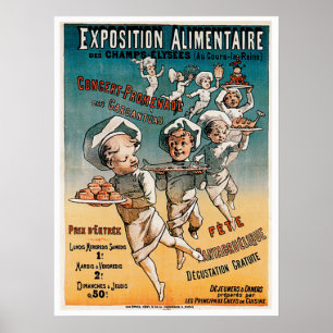 Exposition Alimentaire Vintage Food Ad Art Poster