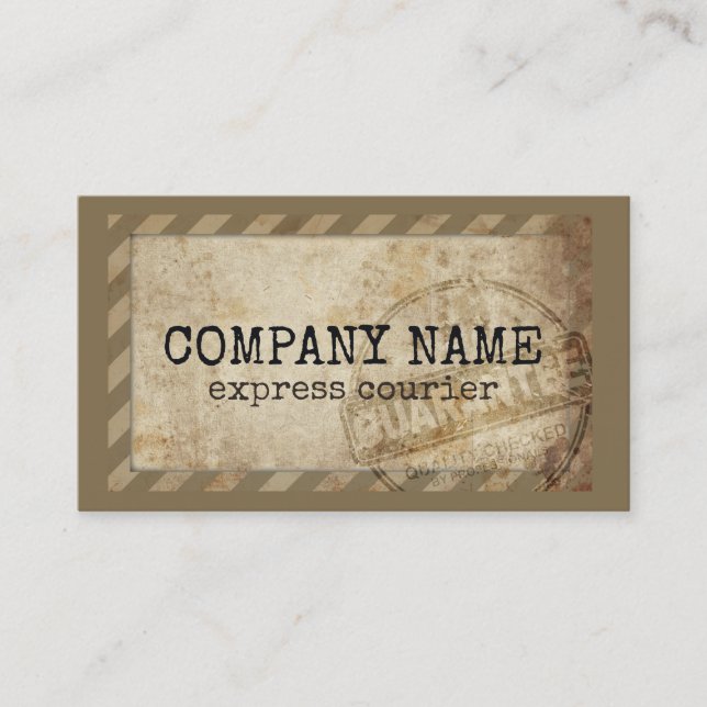 Express Courier Delivery Service Vintage Card (Front)