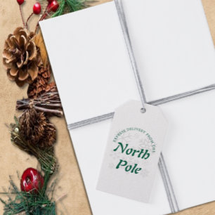 Express Delivery From The North Pole Christmas Gift Tags