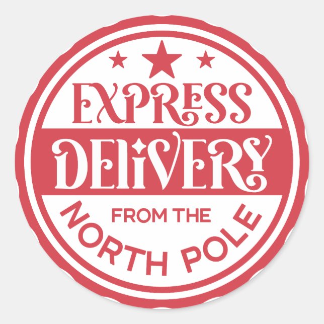 Express Delivery from the North Pole Sticker  (Front)