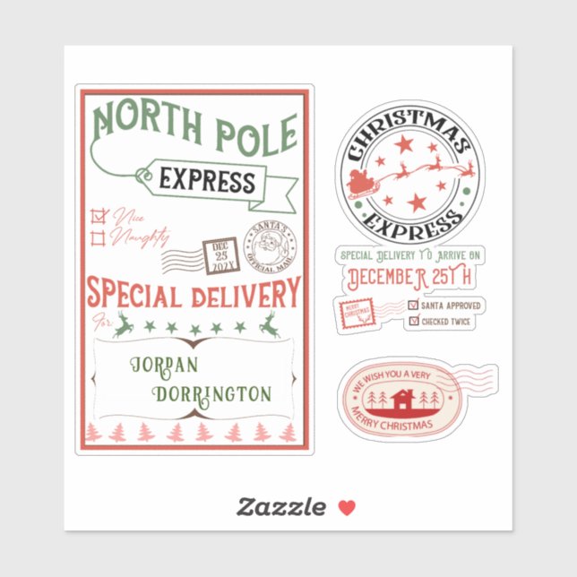 Express delivery North Pole Santa Mail gifts water (Sheet)