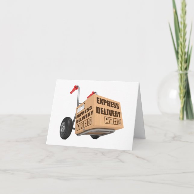 Express Delivery Package Hand Truck Card (Front)