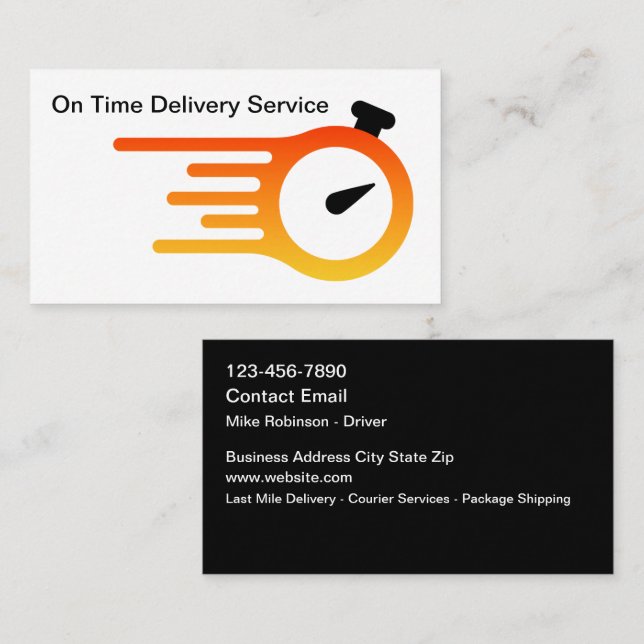 Express Delivery Services Courier Business Cards (Front/Back)