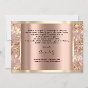 Express Gratitude with Elegance: Rose Gold Marble  Invitation