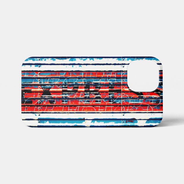 "Express" - Rustic Peeling Paint iPhone Case (Back Horizontal)
