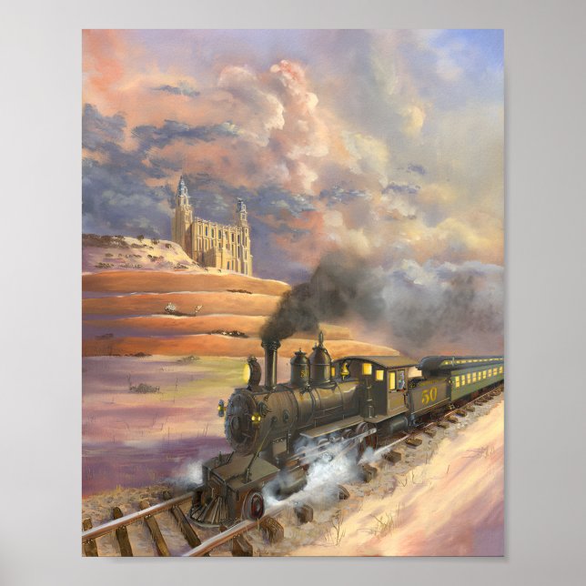 Express to Nostalgia: Retro Railroad Poster (Front)