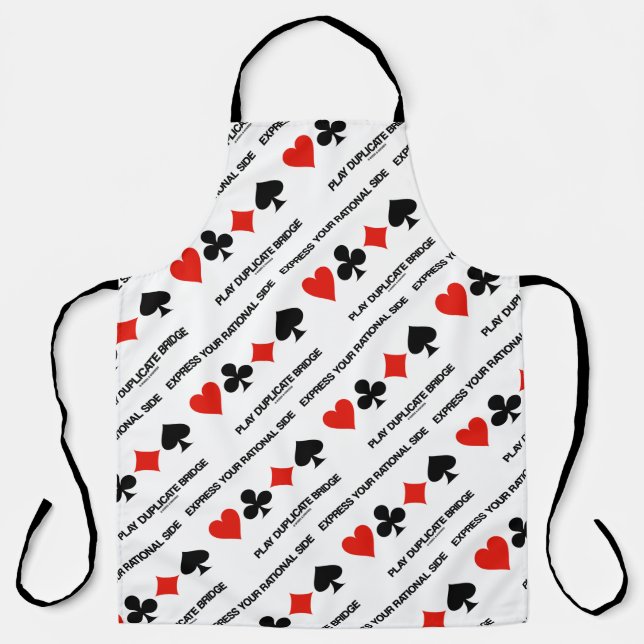 Express Your Rational Side Play Duplicate Bridge Apron (Front)