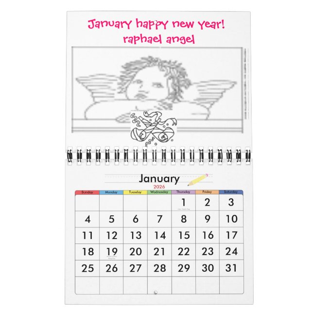 Express Yourself™ Angel Calendar Colouring Book (Jan 2026)