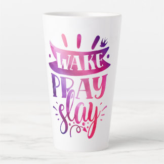 Express Yourself - Wake Pray Slay - Pink Latte Mug