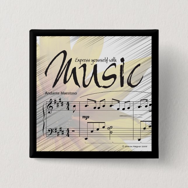 Express Yourself With Music Button (Front)