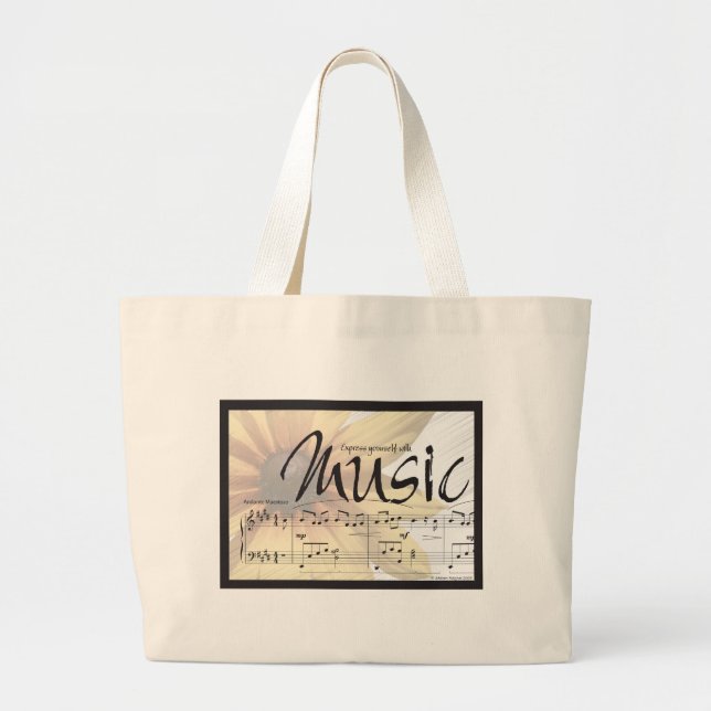 Express Yourself with Music Tote Bag (Front)