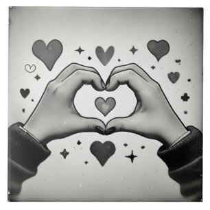 expressed my heart ceramic tile
