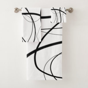 Expression in Black and White  Bath Towel Set