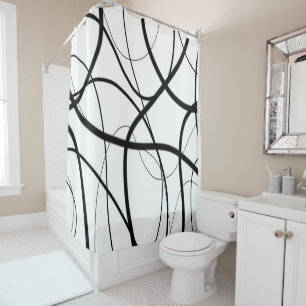 Expression in Black and White  Shower Curtain