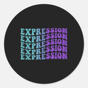 Expression, Mental Health Awareness Classic Round Sticker