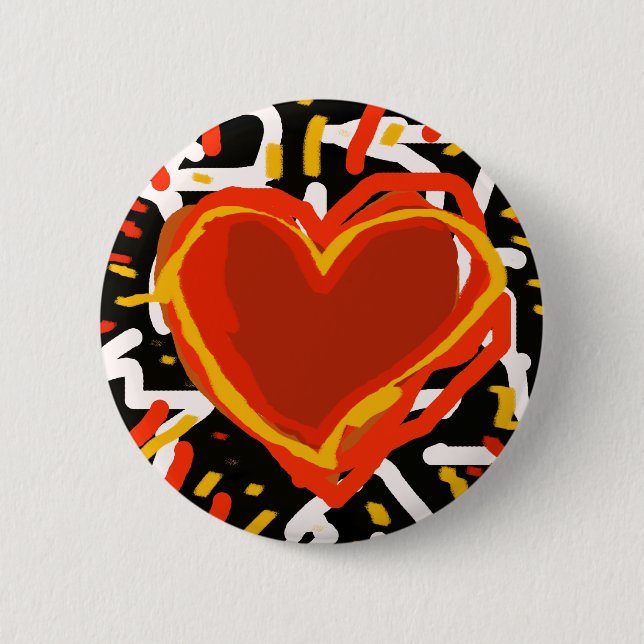 expression of love 6 cm round badge (Front)