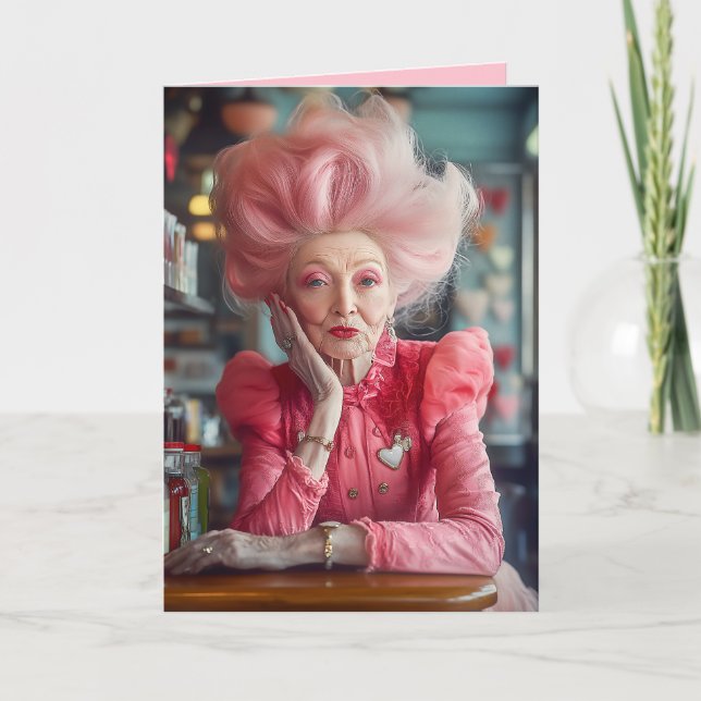 Expression of Love Kiss of Timeless Grace in Pink Invitation (Front)