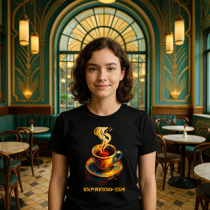 Expressionism Painting of Espresso Coffee Cup T-Shirt