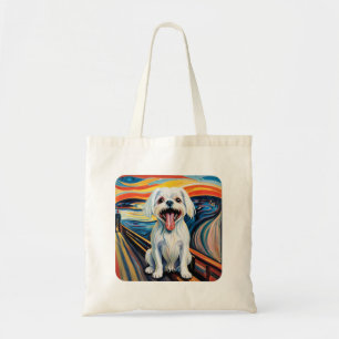 Expressionist Angst Painting German Shepherd Tote Bag