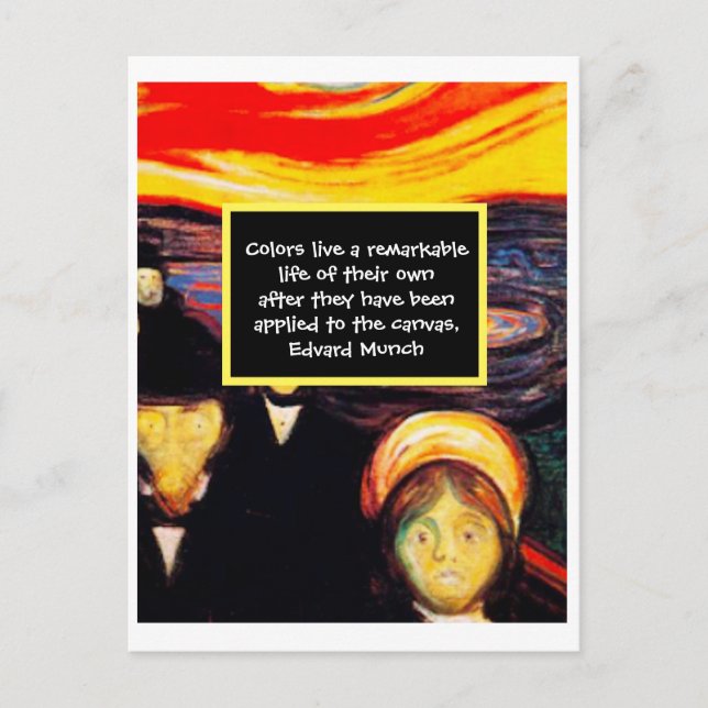 Expressionist Art Painting Quote   Postcard (Front)