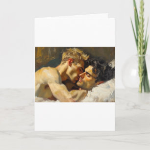 Expressionist Embrace on Pale Ochre Card