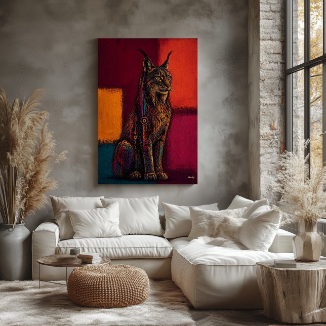 Expressionist Lynx in Colour Fields Abstract Poste Poster (Creator Uploaded)