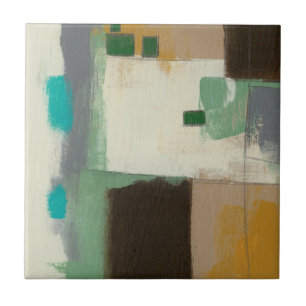 Expressionist Painting with Heavy Brush Strokes Ceramic Tile