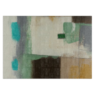 Expressionist Painting with Heavy Brush Strokes Cutting Board