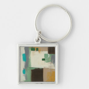 Expressionist Painting with Heavy Brush Strokes Key Ring