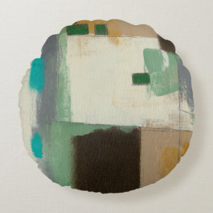 Expressionist Painting with Heavy Brush Strokes Round Cushion