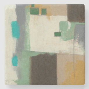 Expressionist Painting with Heavy Brush Strokes Stone Coaster