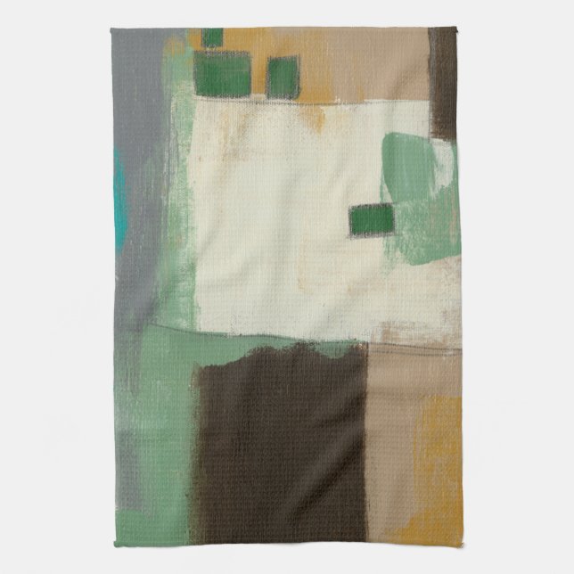 Expressionist Painting with Heavy Brush Strokes Tea Towel (Vertical)