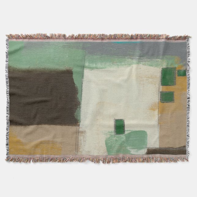 Expressionist Painting with Heavy Brush Strokes Throw Blanket (Front)