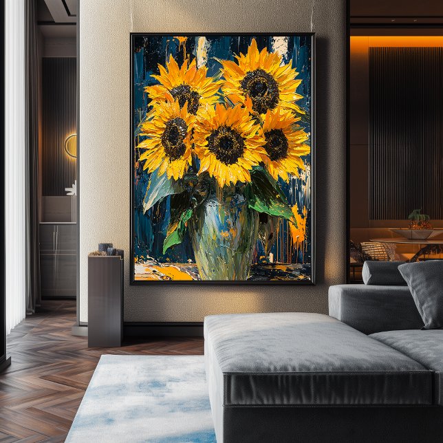 Expressionist Sunflowers – Bold Contemporary Art Poster (Creator Uploaded)