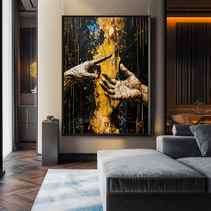 Expressionist The Creation of Adam – Bold Rethink Poster